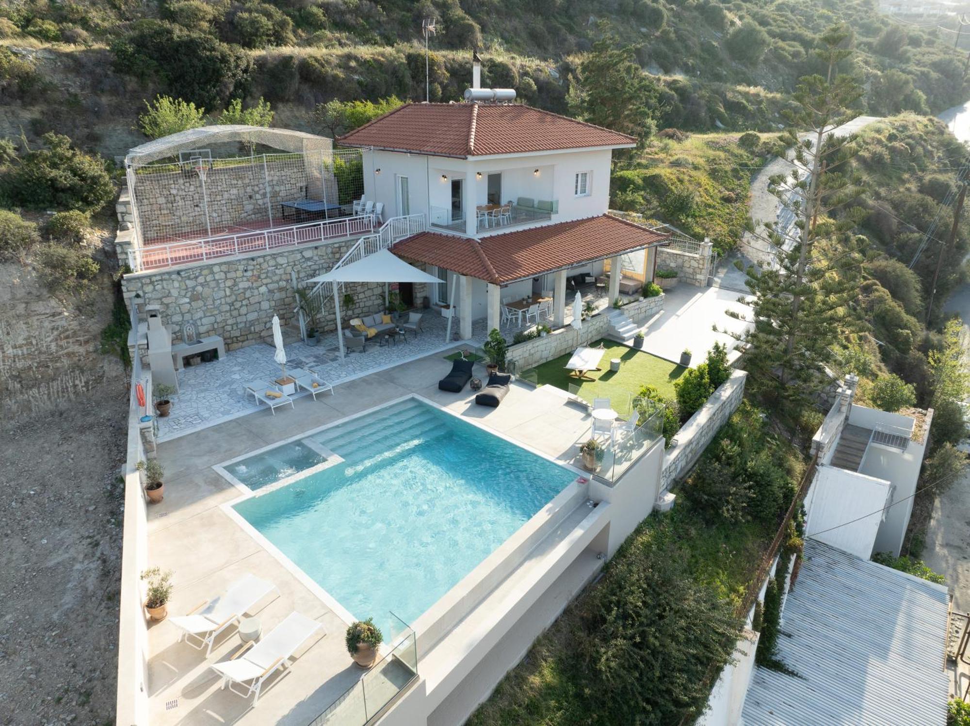 Amazing View Villa Aliki With Infinity Pool & Spa Ligaria  Luaran gambar