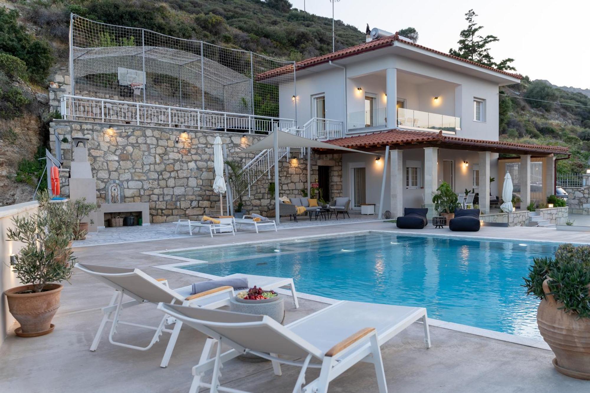 Amazing View Villa Aliki With Infinity Pool & Spa Ligaria  Luaran gambar